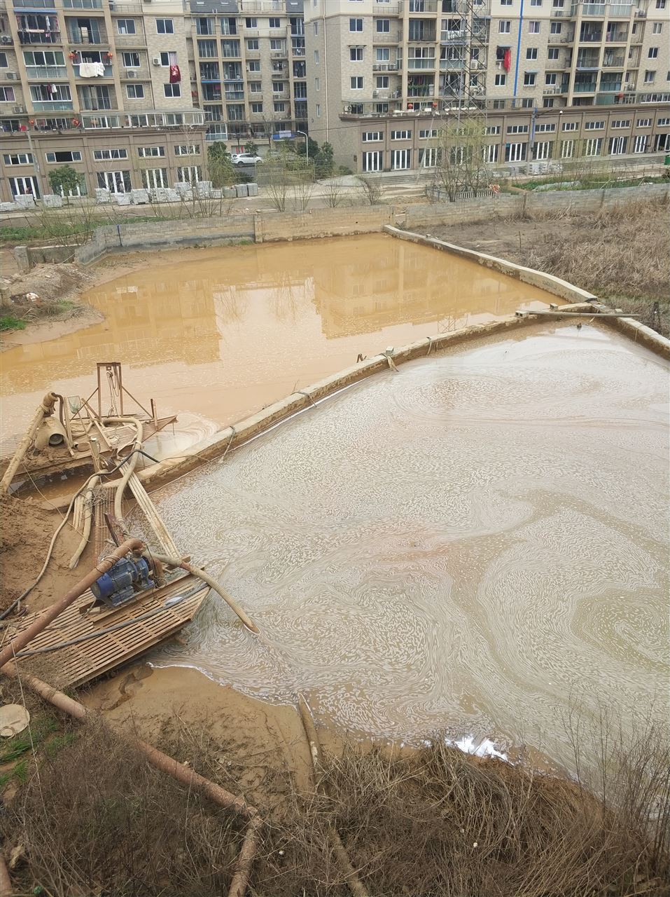 长岛沉淀池淤泥清理-厂区废水池淤泥清淤